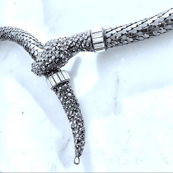 Anne Fontaine Isla Serpent Snake Belt Black Metal - Picture 4 of 6